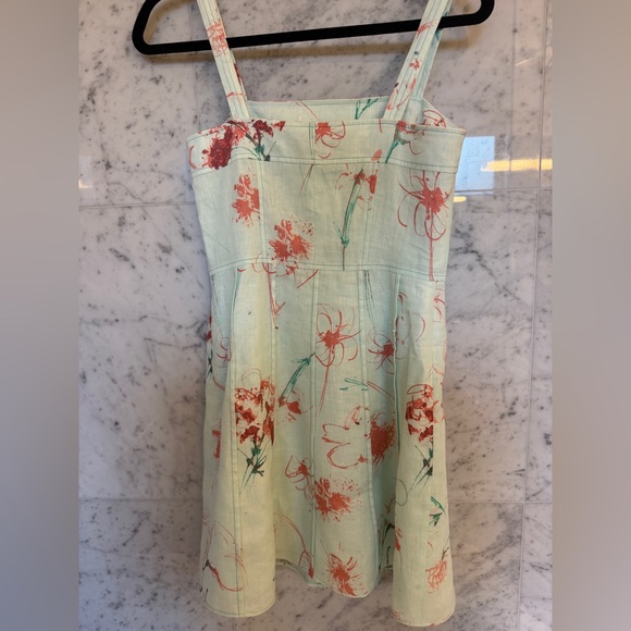 Ann Taylor Floral Linen Dress Size 0 - Picture 1 of 3